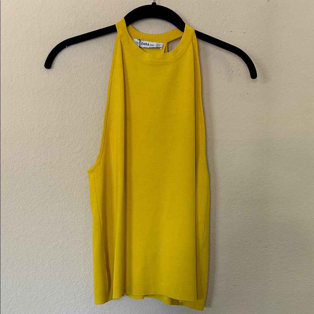 NWT Zara Yellow Tank Top Medium